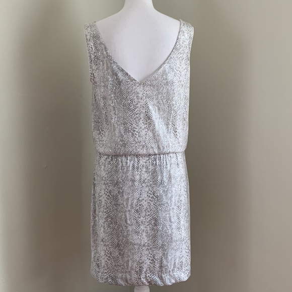 WHBM Shimmer Snake Print Sequin Mini Dress - Picture 9 of 12